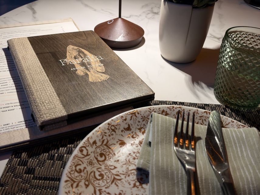 All set for dinner at Paralía, located at The Ritz-Carlton Key Biscayne.