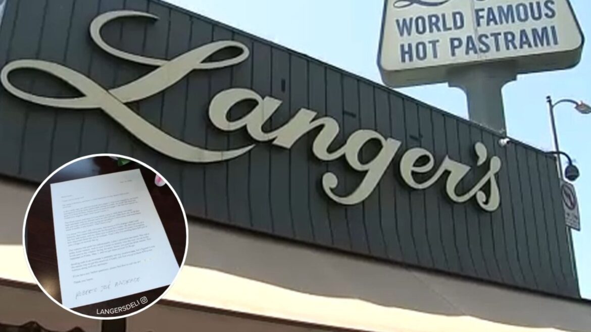 Langer's Deli in LA receives $50 in mail from Texas customer who feared he forgot to tip