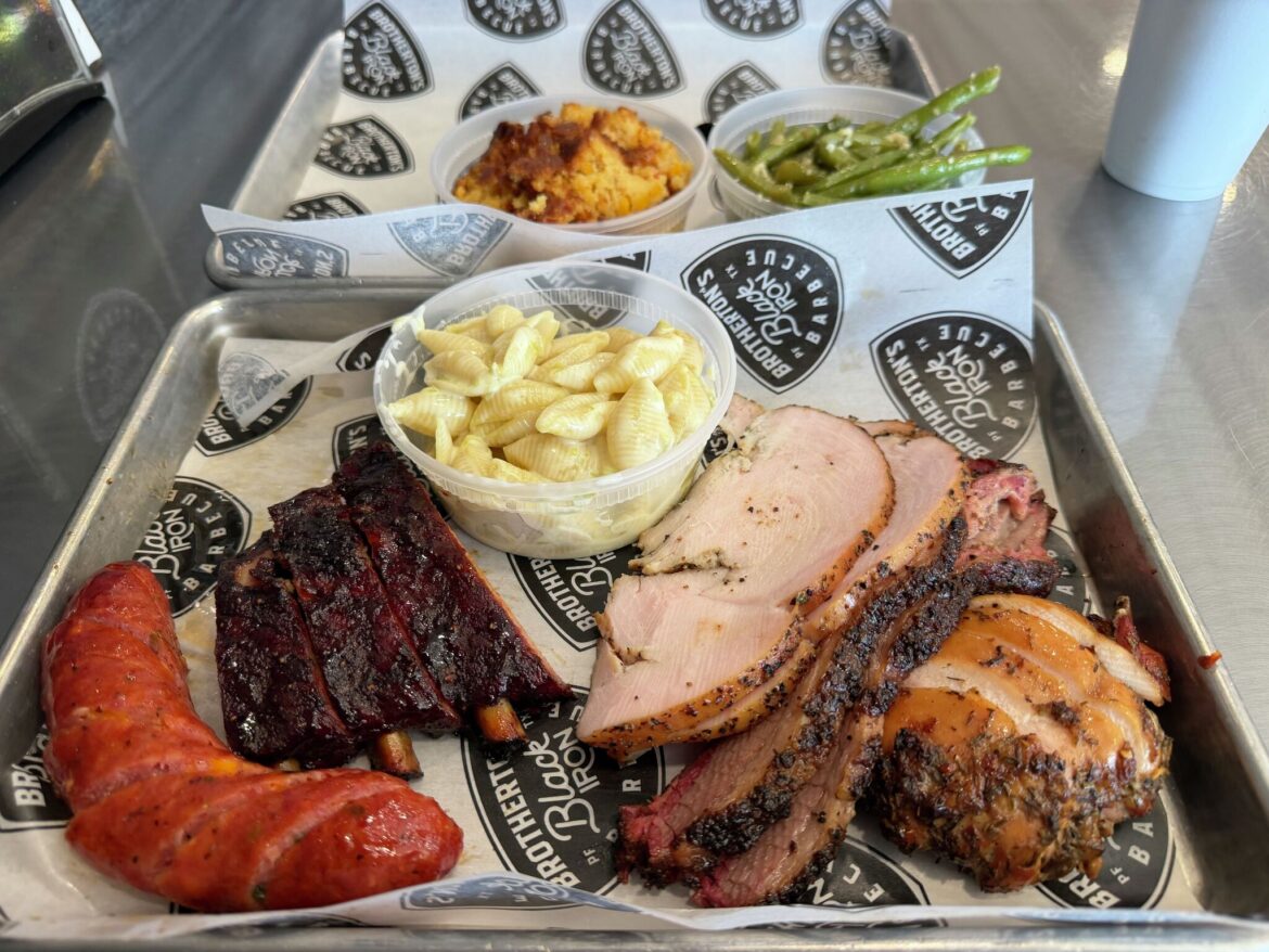 Brotherton’s Black Iron Barbecue nears permanent closure in Texas Food spread at Brotherton's Black Iron Barbecue in Pflugerville.