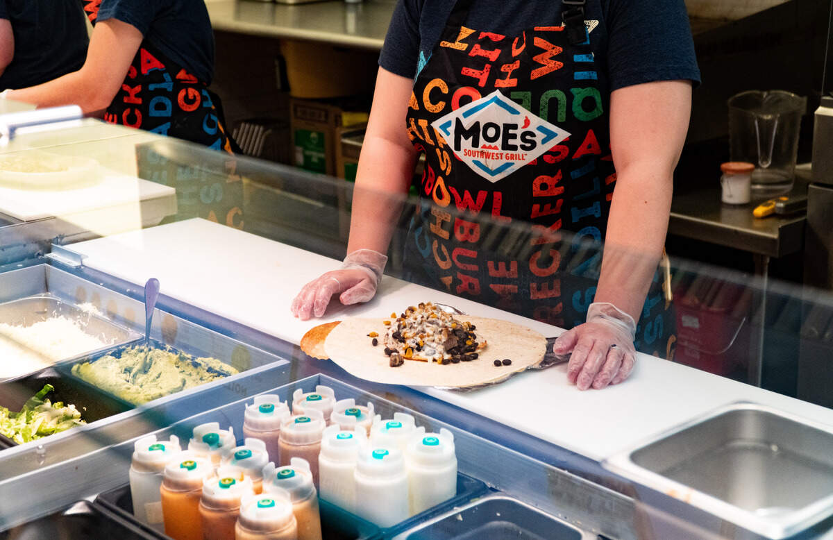 Moe’s Southwest Grill offers burritos, tacos, quesadillas and other Tex-Mex fare.