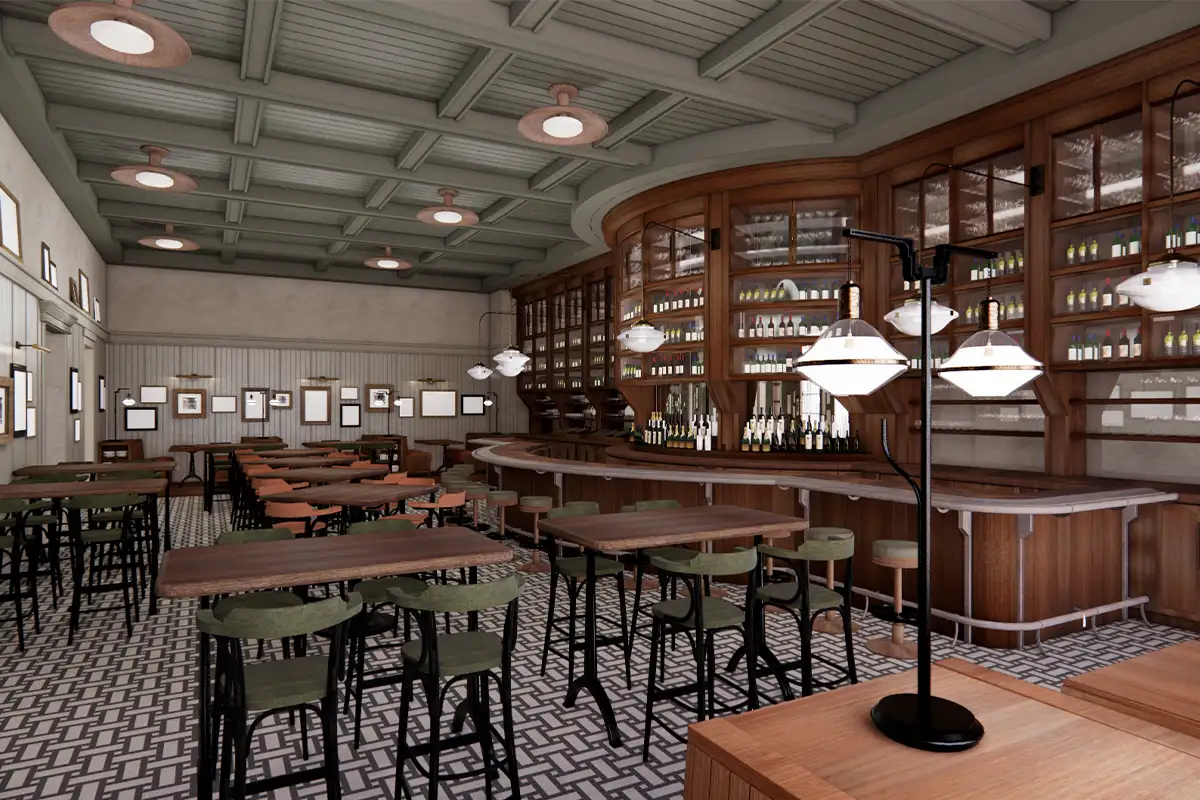 Ebbitt House oyster bar rendering