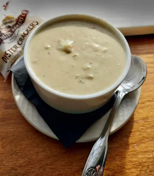 A cup of chowder, shown in a file photo, at Wimpy's Seafood Cafe in Osterville.