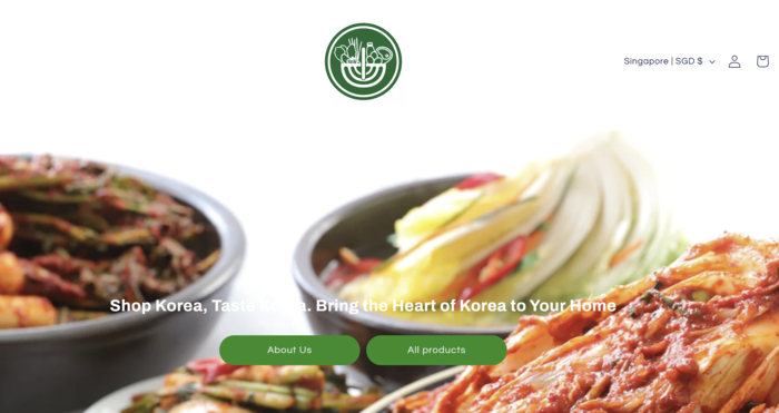 Korea Mart Singapore website