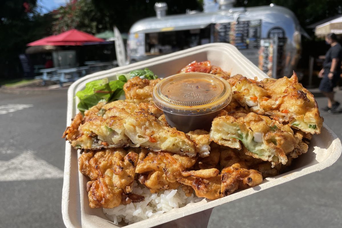 Rainbow Stream Truck Seafood Pancake Pc Lee Tonouchi