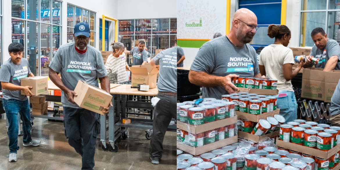 Norfolk Southern gives $40,000, lends helping hands to fight hunger in Central Alabama Norfolk Southern gives $40,000, lends helping hands to fight hunger in Central Alabama
