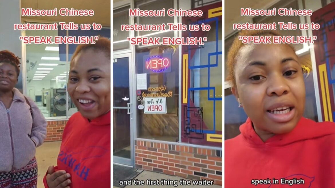 Black Woman From Missouri Goes to a Chinese Restaurant. The First Thing the Waiter Says Is, ‘Speak English,’ and Then Makes Her Sit by the Bathroom