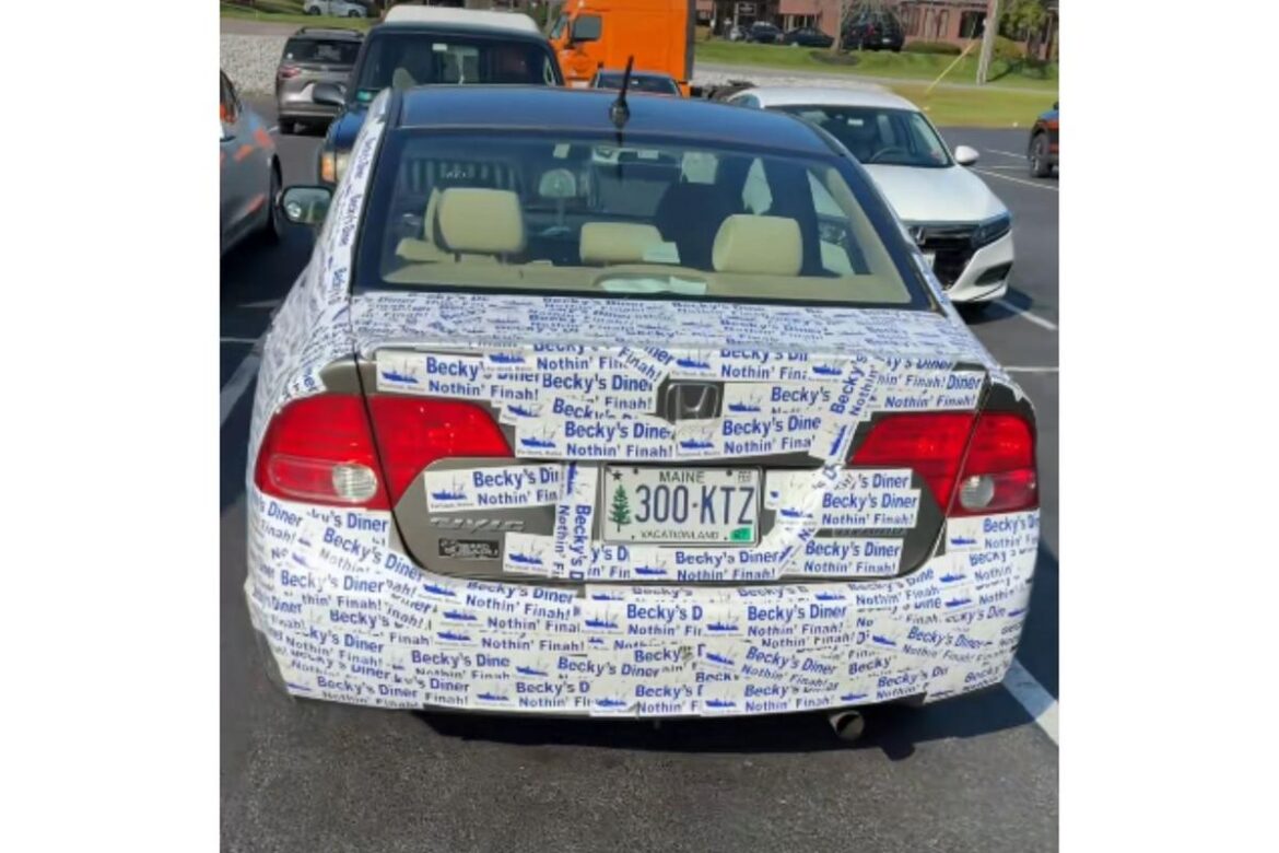 Have You Seen This Car Covered in Becky’s Diner Bumper Stickers? Have You Seen This Car Covered in Becky’s Diner Bumper Stickers?