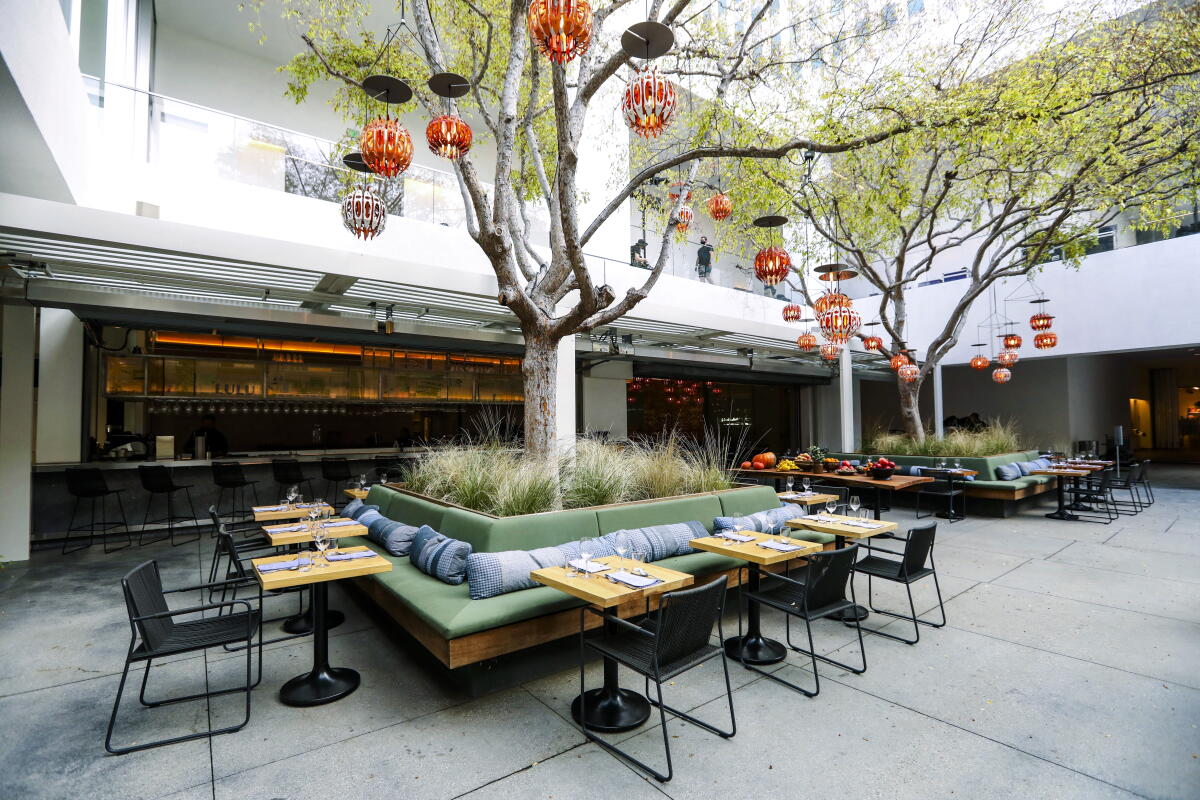Lulu restaurant resides in the center courtyard of the Hammer Museum in Westwood.