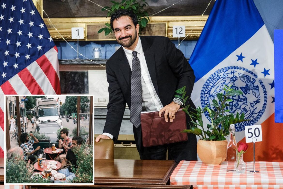 Mamdani signs law for year-round outdoor dining in NYC in social media-ready restaurant setting Mamdani signs law for year-round outdoor dining in NYC in social media-ready restaurant setting