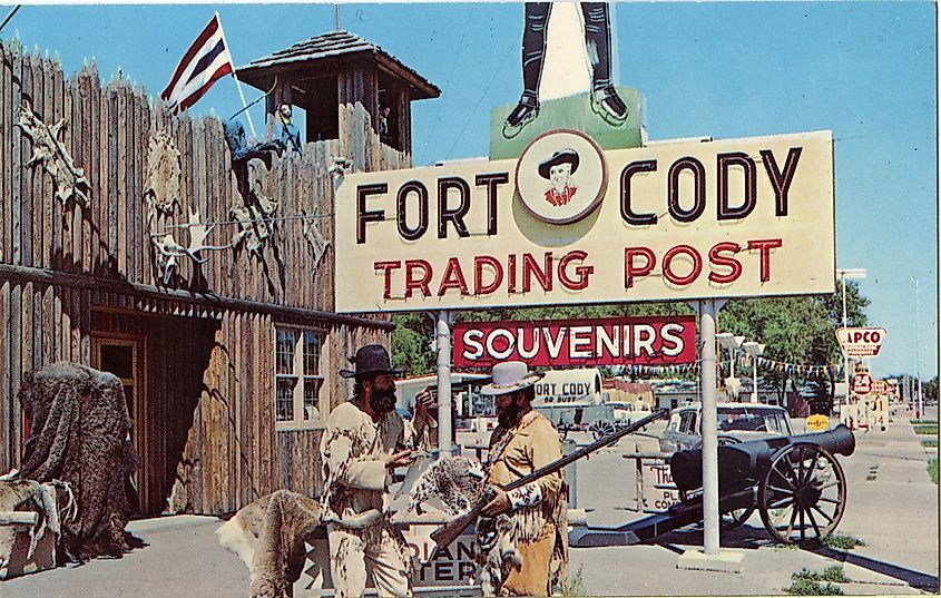 Vintage photo of Fort Cody Trading Post in North Platte, Nebraska.
