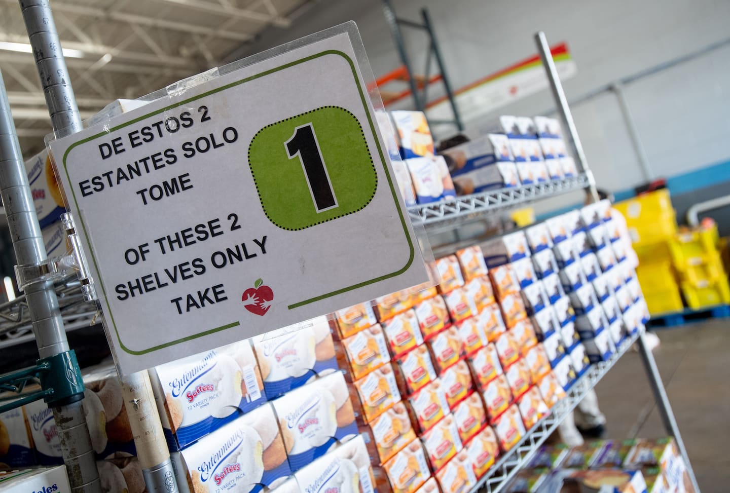 The shelves are stocked at the Food for Greater Elgin food bank before opening the doors for customers on Wednesday, Sept. 16, 2026, in Elgin.