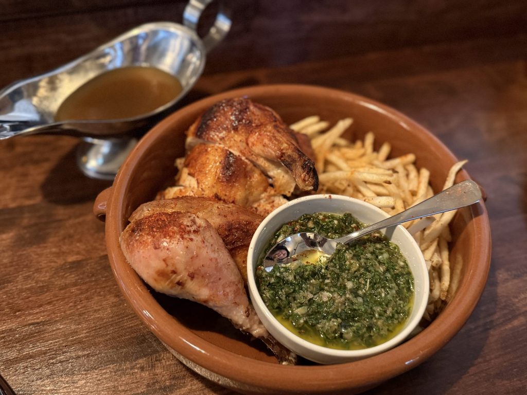 rotisserie chicken and fries
