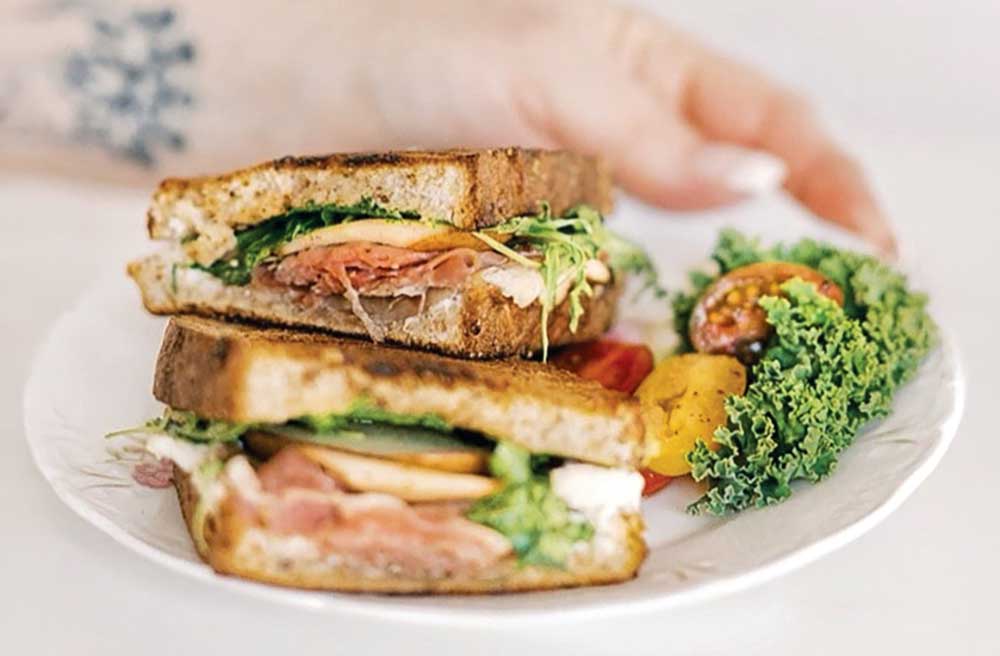 Sandwich from Juniper and Olive Co restaurant Jewell Iowa.