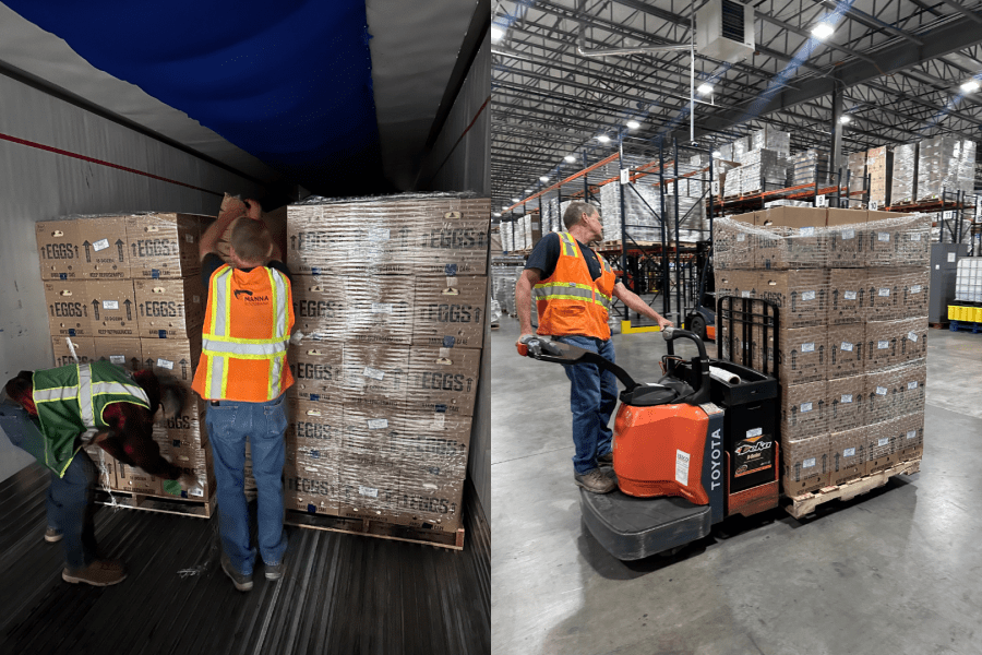 The attorney general's office said the final batch of nearly 150,000 eggs were delivered to MANNA FoodBank in Henderson County. (North Carolina Attorney General's Office)