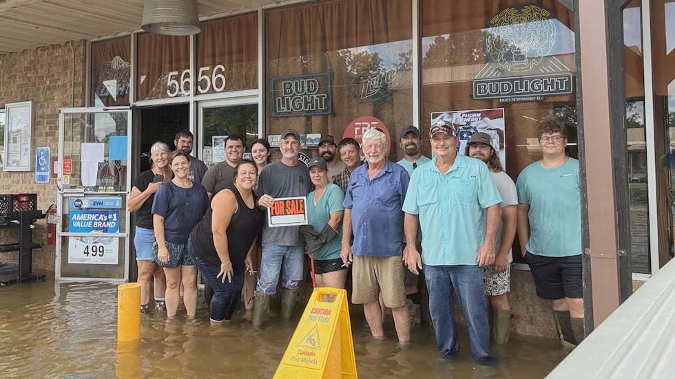 Cleanup at Cooyon’s Grocery in Dupont, La.