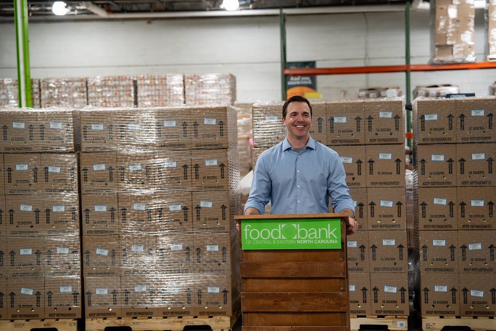 The attorney general's office said the final batch of nearly 150,000 eggs were delivered to MANNA FoodBank in Henderson County. (North Carolina Attorney General's Office)