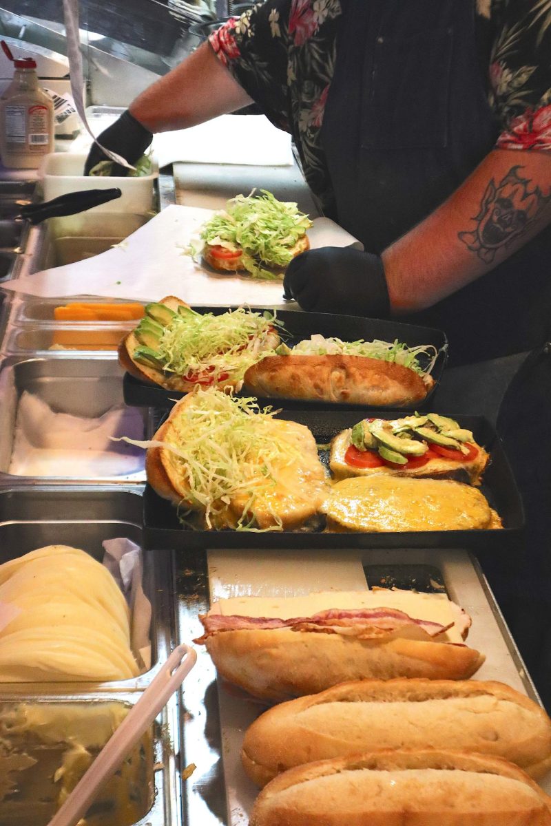 Sheldon, Booby's head chef, prepares sandwiches on June 8, 2026 in Carbondale, Illinois.  