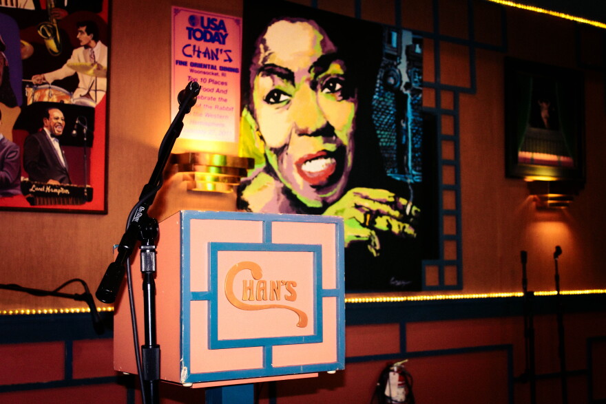 The stage at Chan's is humble but inviting, creating an intimate vibe for concert-goers and
