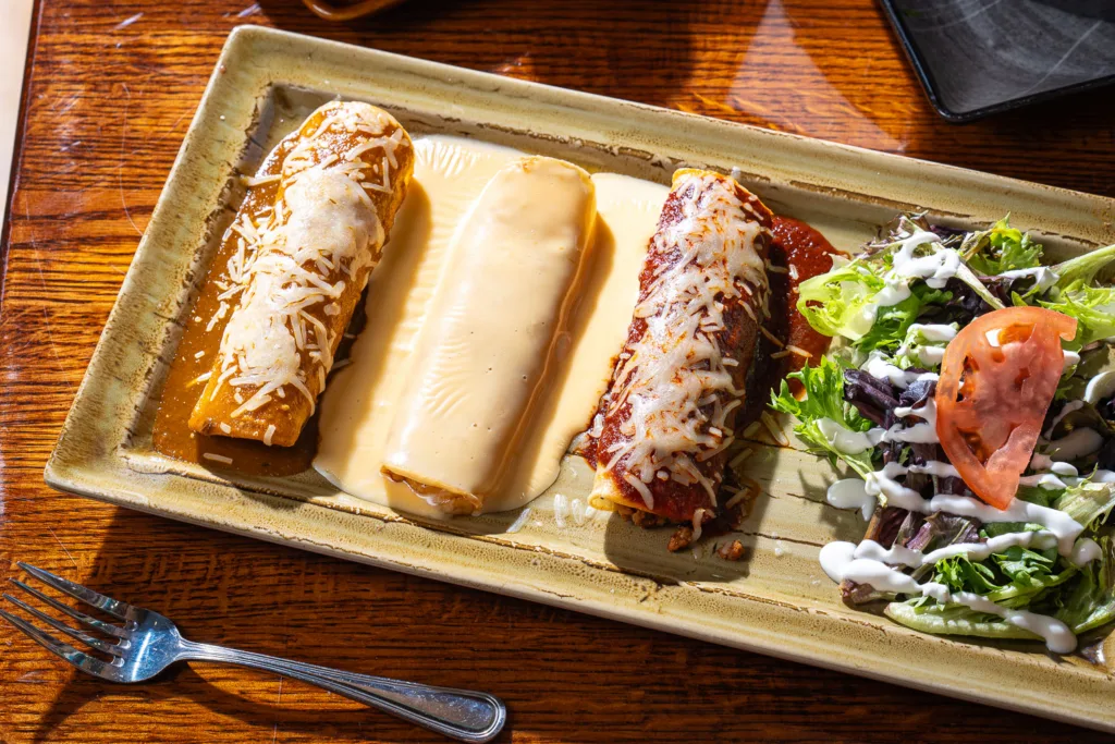 Enchiladas Platter at Mexican Barrel House