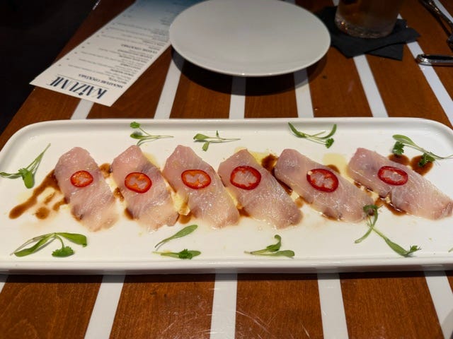 Pom kampachi at Kaizume in Oklahoma City, Okla. June 2, 2026.