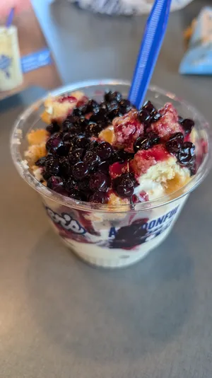 Brew Crew Cheesecake combines Culver's Vanilla Fresh Frozen Custard with cheesecake and blueberries. The flavor is available for a limited time at participating Milwaukee-area Culver's restaurants.