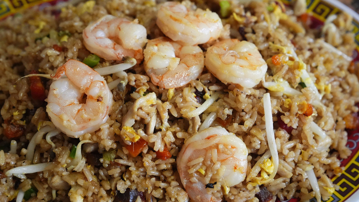 Fried rice with shrimp served at New Garden, a Chinese restaurant that has been operating since the 1940s on South Central Avenue in Phoenix. Fried rice with shrimp served at New Garden, a Chinese restaurant that has been operating since the 1940s on South Central Avenue in Phoenix.