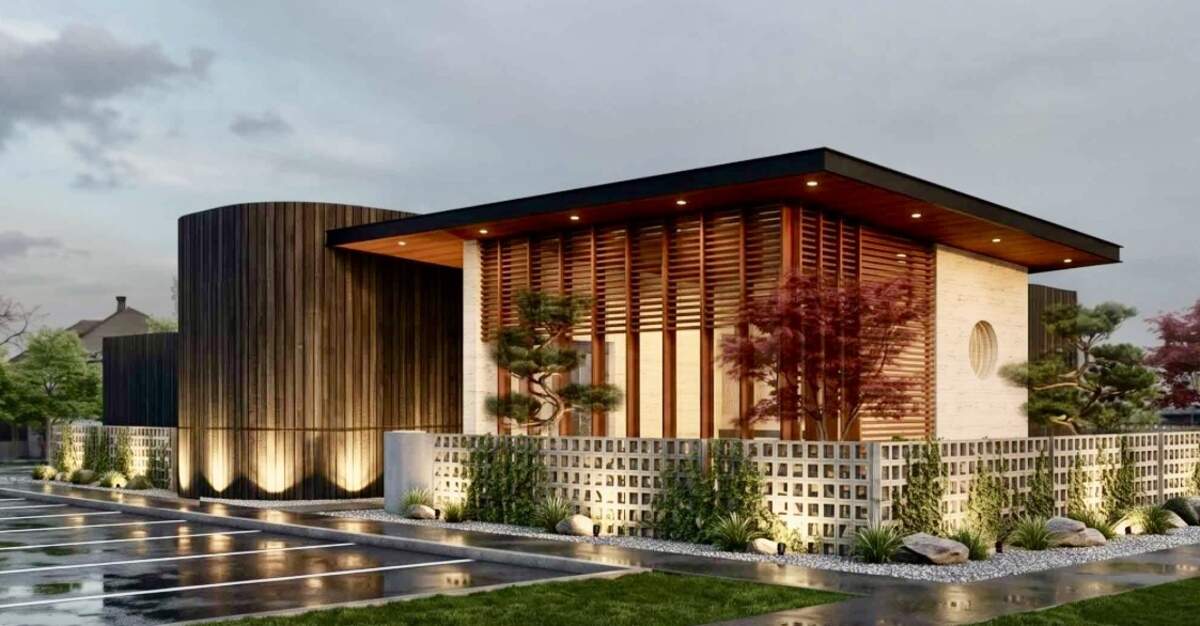 The proposed design of a Japanese steakhouse on Merrick Street in Fort Worth, Texas, as shown on the Aspen Hospitality Group website.