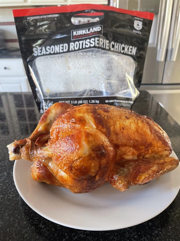The famed $4.99 rotisserie chicken from Costco's Kirkland brand, ready to be eaten. (Allyson Reedy/Special to The Denver Post)