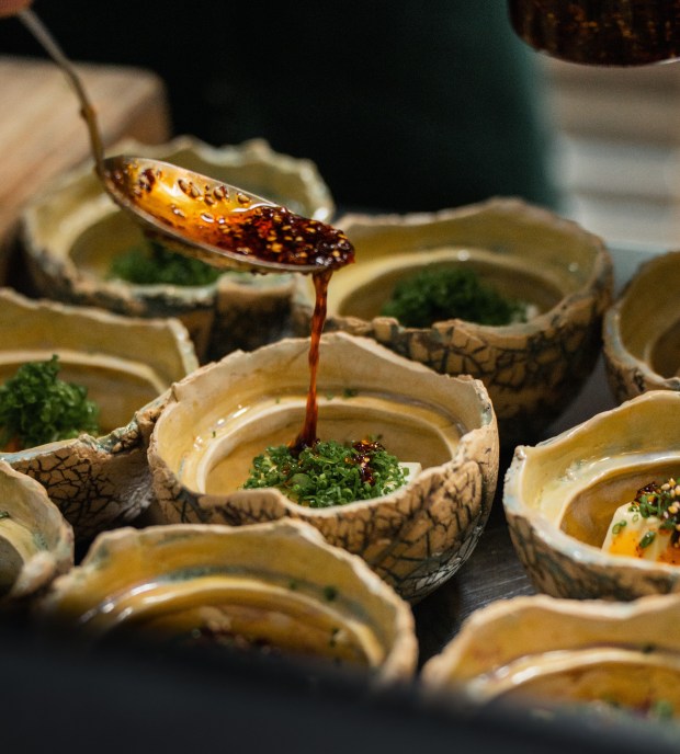 The tofu garlic chili at The Counter at Odell's in Denver. (Photo credit: Jeff Fierberg)