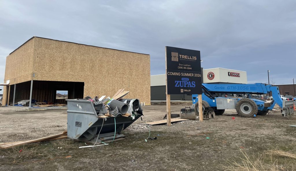 Construction for the new Café Zupas restaurant in Rexburg. Image Credits: Emma Bloomfield 