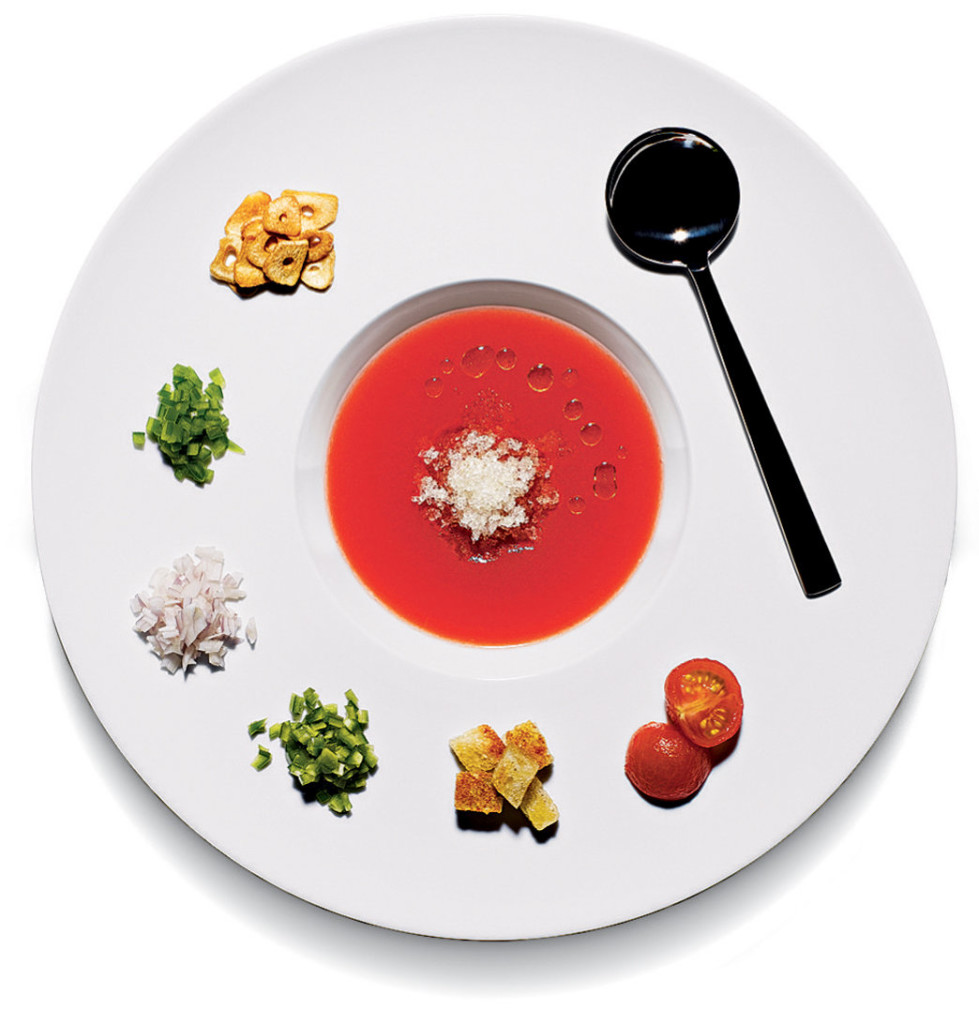 Gazpacho With Cucumber Granita