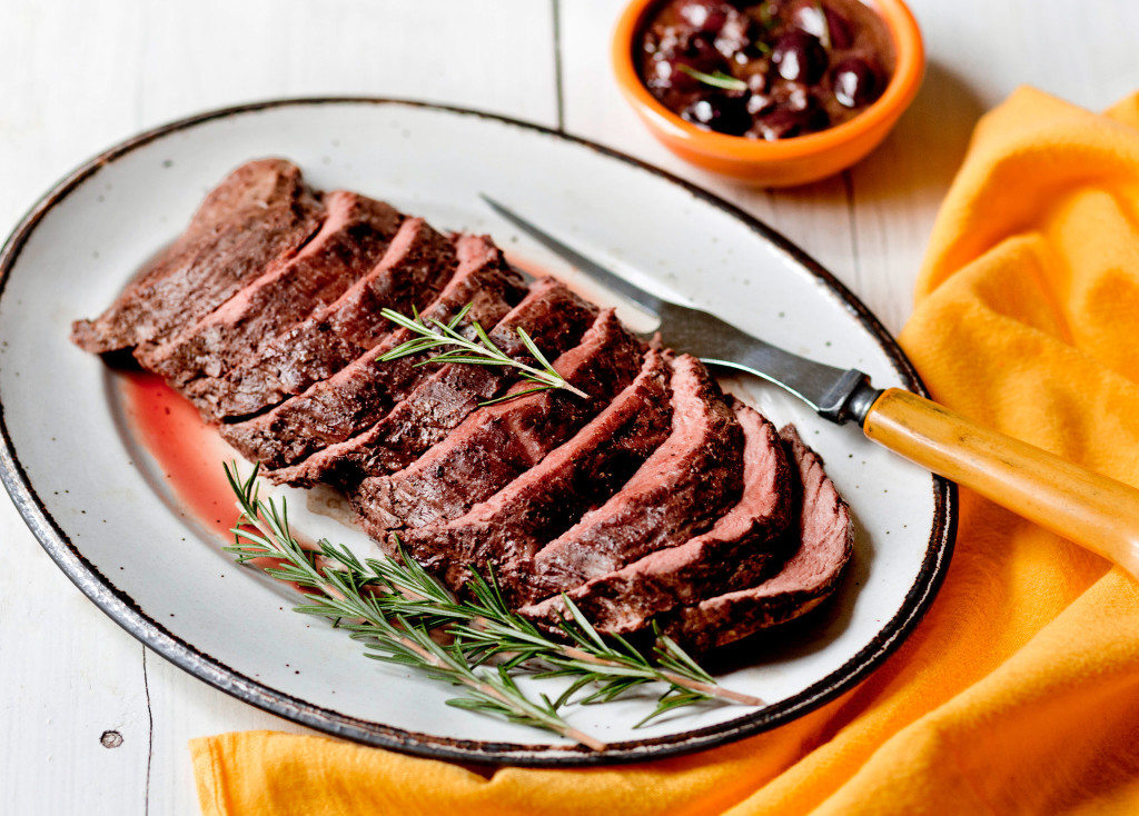 Beef in Parchment With Olive Sauce