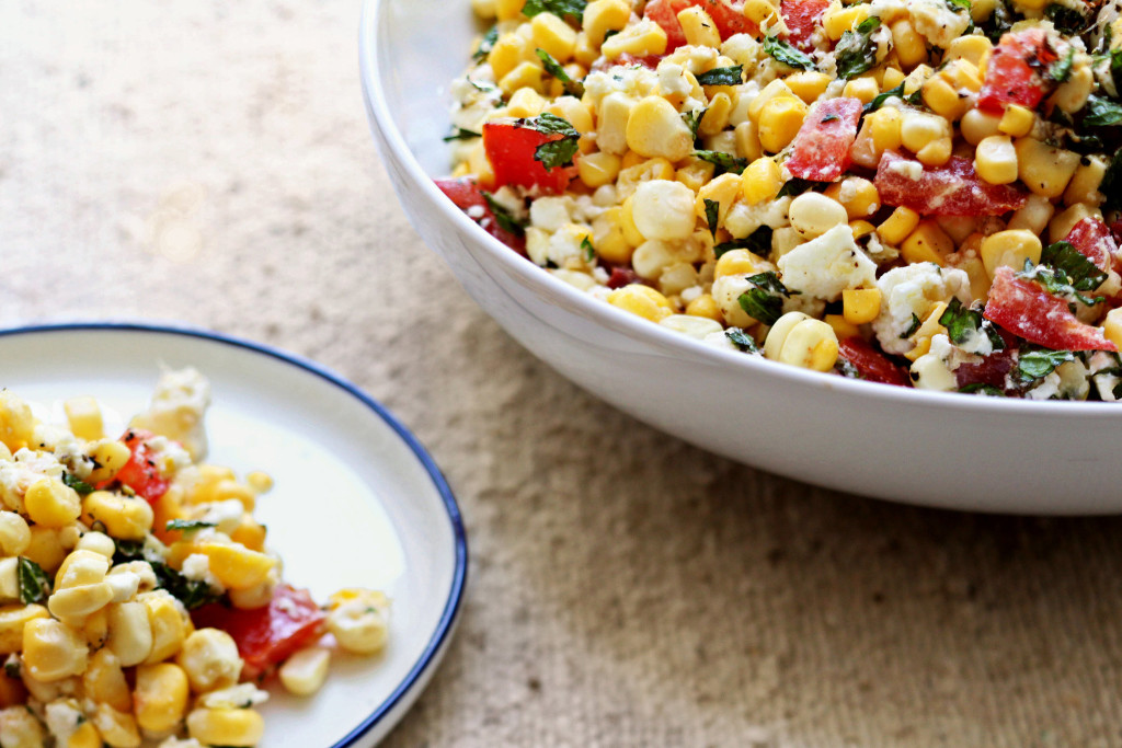 Corn Salad With Tomatoes, Feta and Mint
