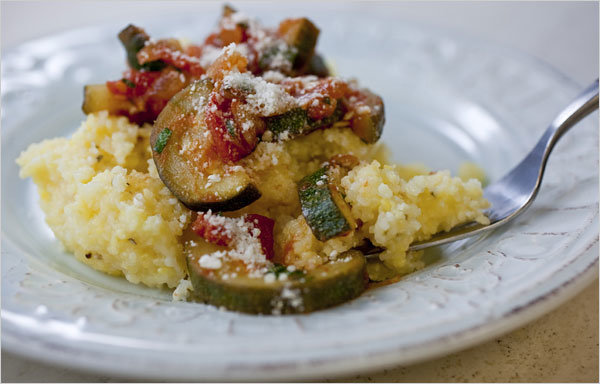 Polenta With Zucchini and Tomatoes
