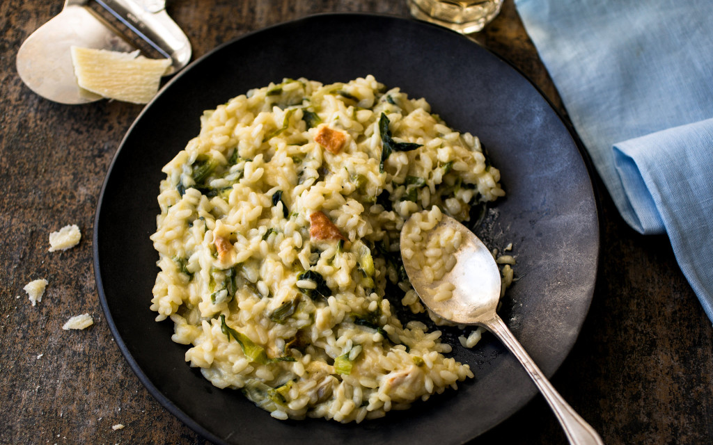 Risotto With Smoked Mozzarella And Escarole