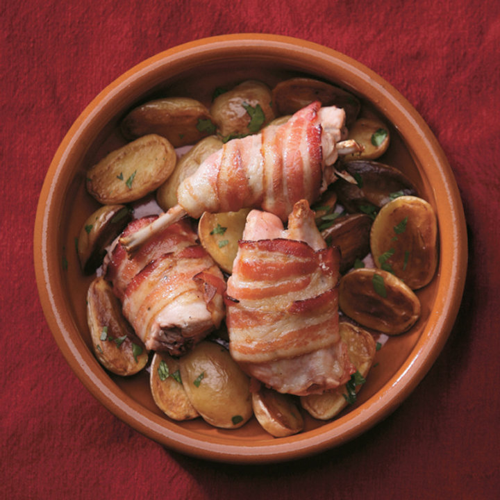 Roasted Bacon-Wrapped Rabbit