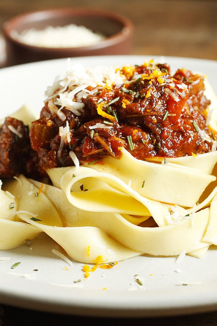 Jamie Oliver's Pappardelle With Beef Ragu Dining and Cooking