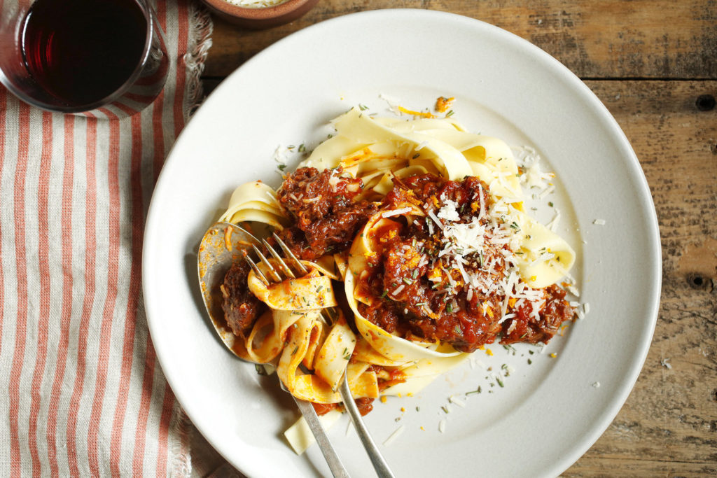 Jamie Oliver's Pappardelle With Beef Ragu Dining and Cooking