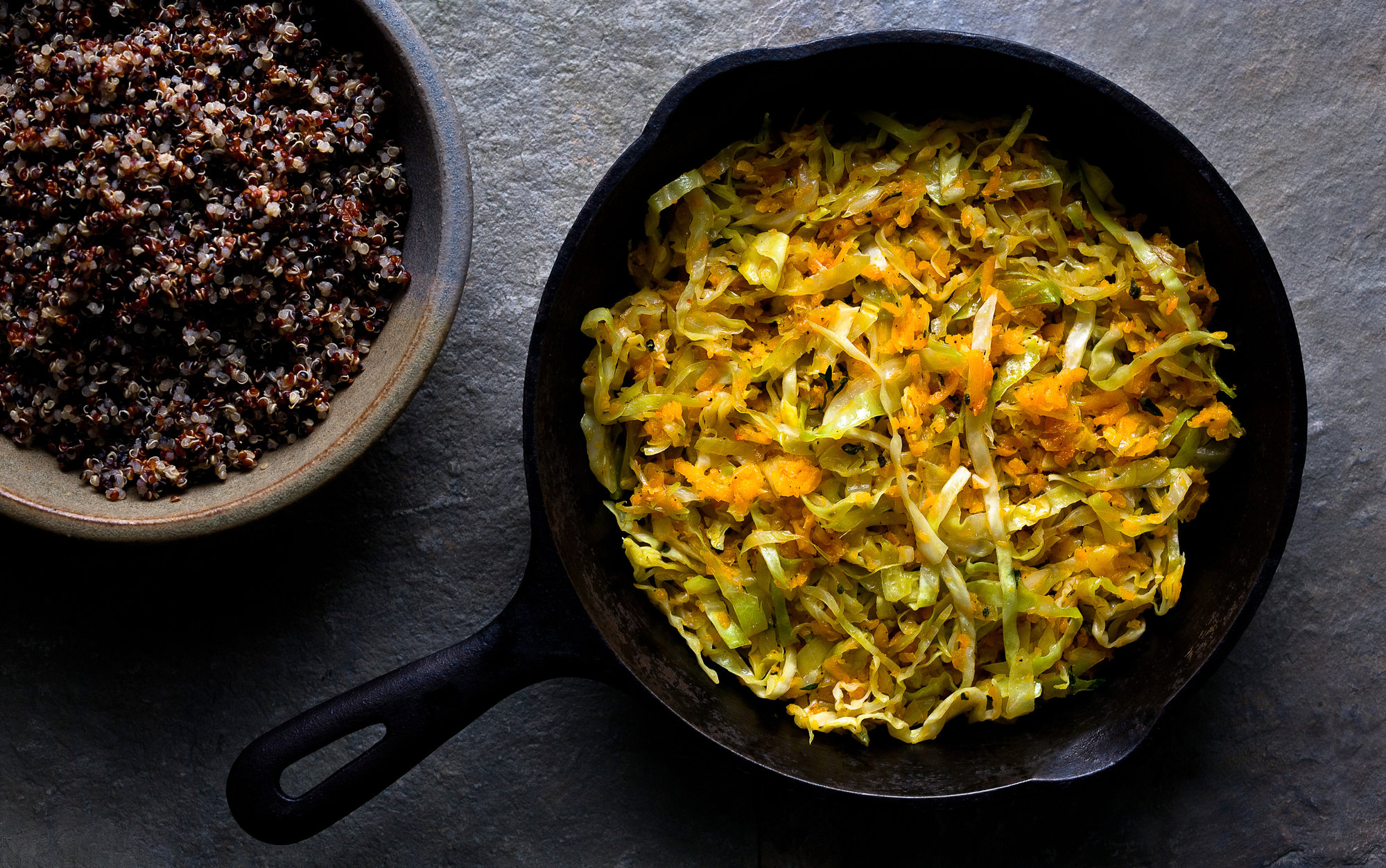 Sautéed Shredded Cabbage and Squash Dining and Cooking