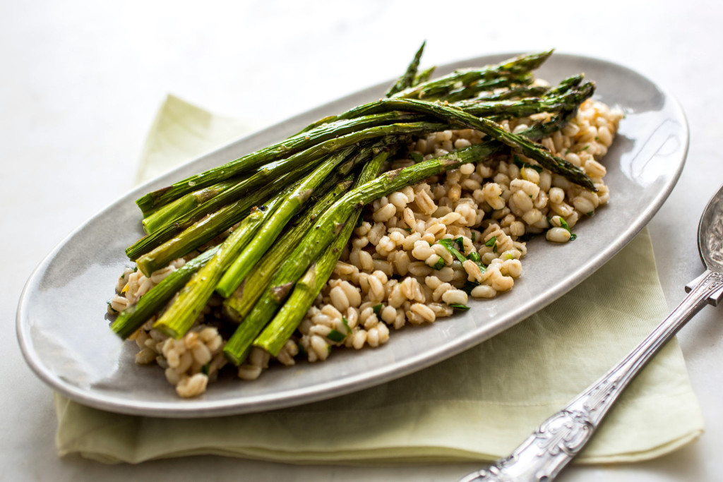 Barley and Herb Salad With Roasted Asparagus