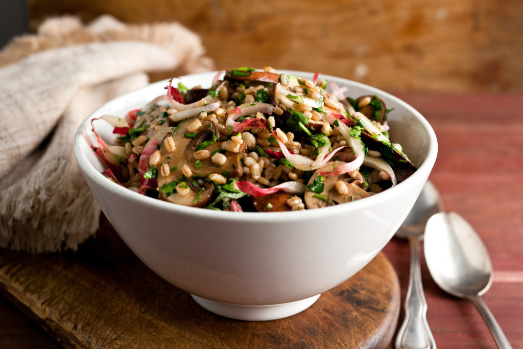 Brown Rice Salad With Mushrooms and Endive