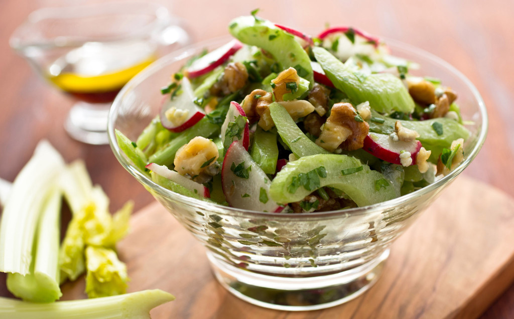 Celery and Radish Salad With Gorgonzola