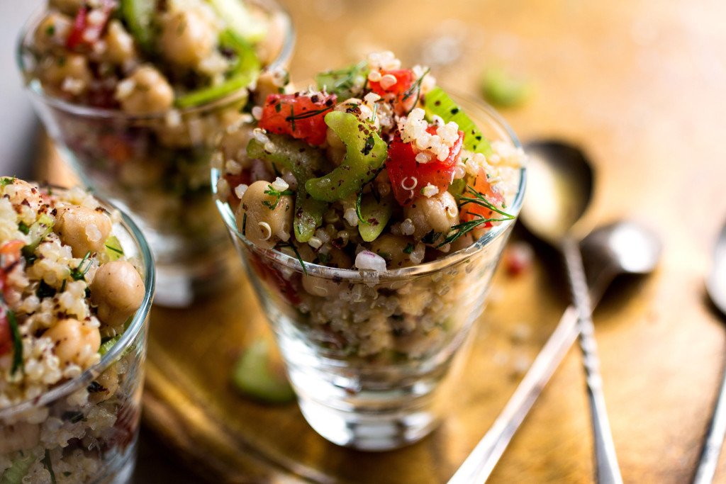 Chickpea, Quinoa and Celery Salad With Middle Eastern Flavors