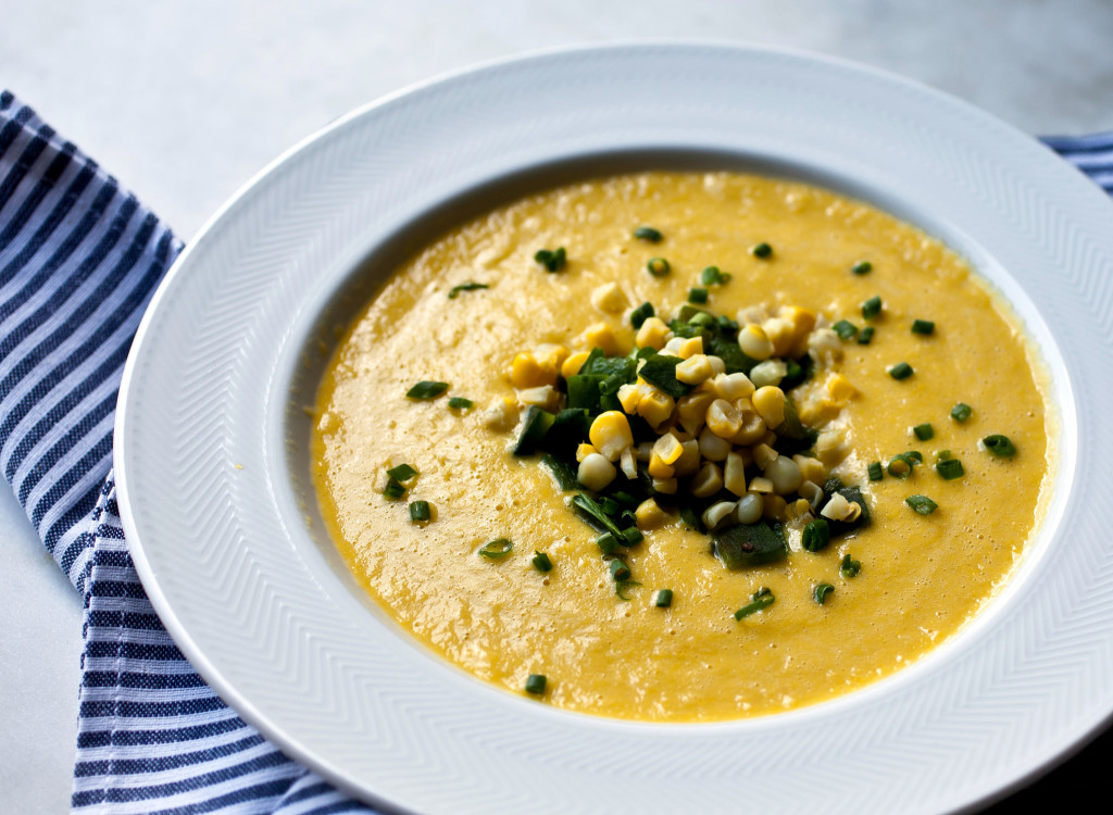 Creamy Corn and Poblano Soup