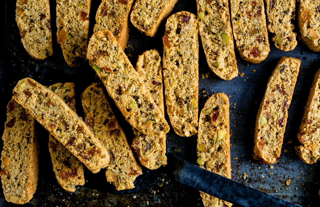 Gluten-Free Raisin Pistachio Biscotti