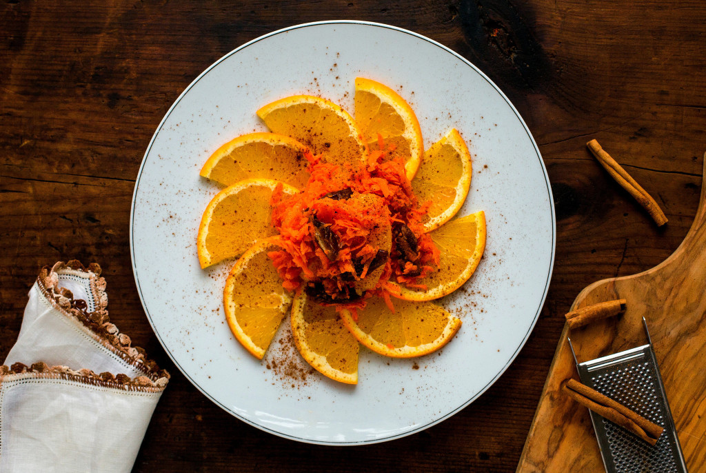 Grated Carrot Salad With Dates and Oranges