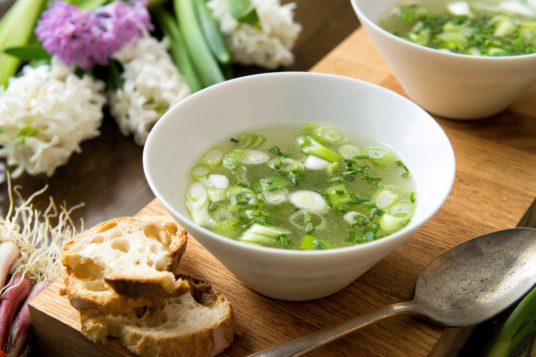 Green Garlic Broth Dining and Cooking
