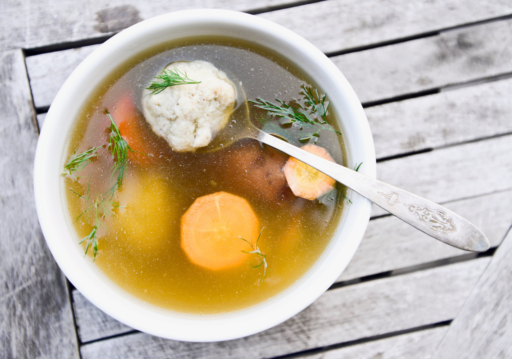 Horseradish Matzo Ball Soup
