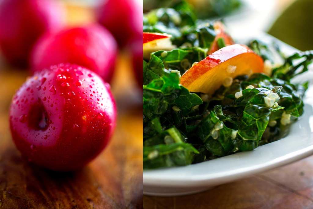 Kale and Quinoa Salad With Plums and Herbs