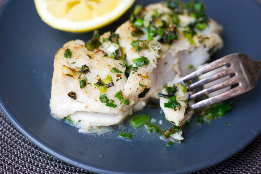 Pan-Seared Tilefish With Garlic, Herbs and Lemon